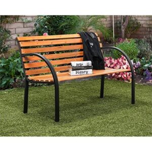 Furniture of America Bellina Outdoor Bench, Black