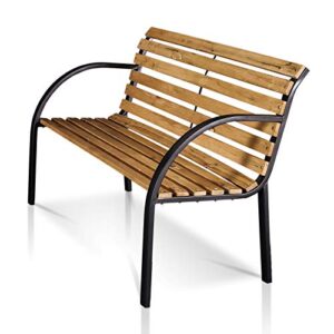 Furniture of America Bellina Outdoor Bench, Black