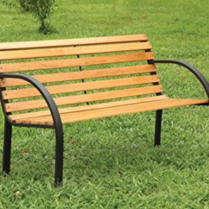 Furniture of America Bellina Outdoor Bench, Black