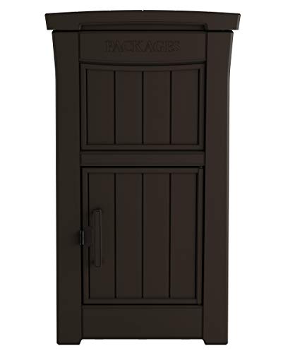 Keter Package Delivery Box for Porch with Lockable Secure Storage Compartment to Keep Packages Safe, Brown