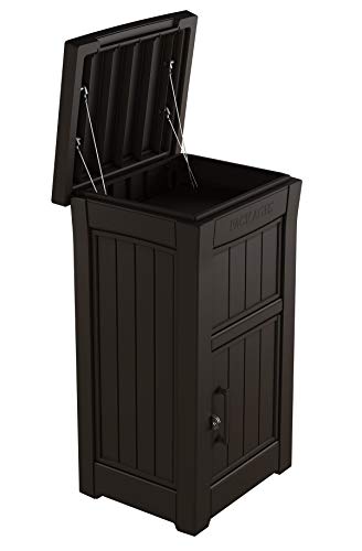 Keter Package Delivery Box for Porch with Lockable Secure Storage Compartment to Keep Packages Safe, Brown