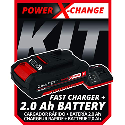 Einhell GE-CL Power X-Change 18-Volt Cordless 130-MPH 90-CFM Varaible Speed Air Sweeper / Leaf Blower, Kit (w/ 2.0-Ah Battery + Fast Charger)