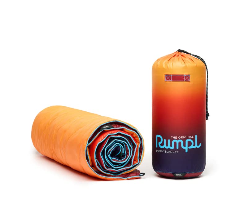 Rumpl The Original Puffy | Printed Outdoor Camping Blanket for Traveling, Picnics, Beach Trips, Concerts | Pyro Fade, 2-Person