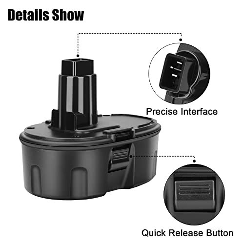 Leisuda 2Pack 4.5Ah 18V DC9098 DC9096 Battery Replacement for Dewalt 18V Battery, Compatible for Dewalt 18V Battery XRP DC9098 DC9096 DC9099 DW9095 DW9096 DW9098 DW9099 DE9038 Cordless Drill