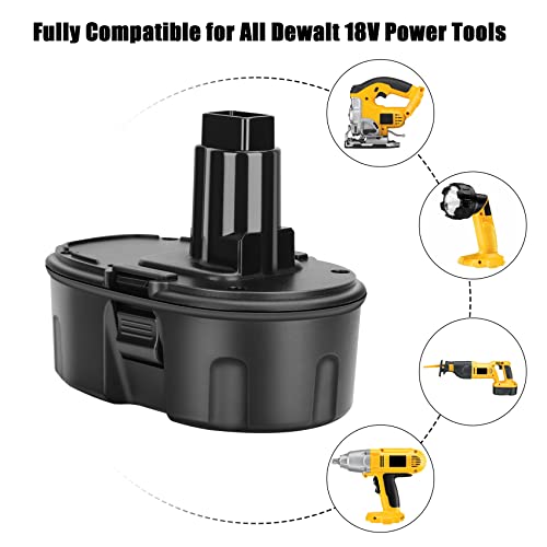 Leisuda 2Pack 4.5Ah 18V DC9098 DC9096 Battery Replacement for Dewalt 18V Battery, Compatible for Dewalt 18V Battery XRP DC9098 DC9096 DC9099 DW9095 DW9096 DW9098 DW9099 DE9038 Cordless Drill