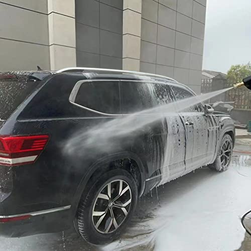 GDHXW 2 Liter Foam Cannon Pressure Washer Gun Heavy Duty Car Foam Blaster Big Mouth Adjustable Snow Foam Lance Thick Foam with 5 Nozzles and Quick Connector