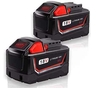 【3rd-generation!】 tenhutt 2 pack 6.0ah m18 18v replacement battery for milwaukee m18 battery 48-11-1820 48-11-1850 48-11-1860 48-11-1828 48-11-10 for milwaukee cordless power tools lithium battery