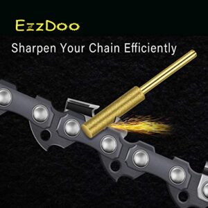 EzzDoo Bits Titanium Plated Diamond Sharpening Wheels - High Hardness 5/32 chainsaw files for Electric Chainsaw Sharpener. 8 pcs.(5/32'', 4.0mm)