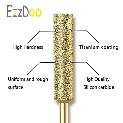 EzzDoo Bits Titanium Plated Diamond Sharpening Wheels - High Hardness 5/32 chainsaw files for Electric Chainsaw Sharpener. 8 pcs.(5/32'', 4.0mm)