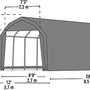 ShelterLogic 90253 Grey 12'x28'x11' Barn Shelter