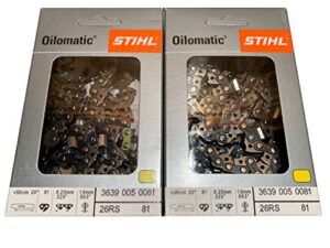stihl 26rs 81 drive links .325 pitch .063 gauge (2 pack) rapid super chainsaw chain