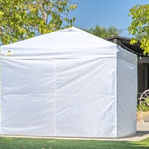 CROWN SHADES Comercial Instant Canopy Pop Up Tent 10X10 (10x10 with 4 Sidewalls, White)