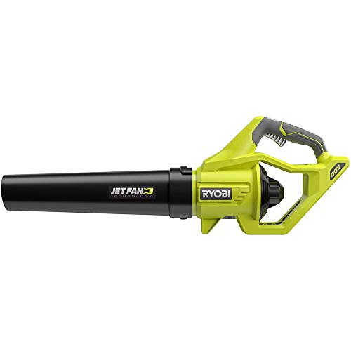 RYOBI RY40406BTL 40 Volt 110 MPH 500 CFM Cordless Jet Fan Leaf Blower 40V. Bare Tool (Battery and Charger NOT Included) …