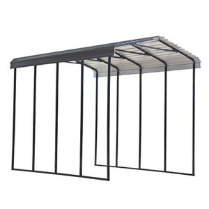 arrow 14′ x 20′ x 14′ 29-gauge metal rv carport and multi-use shelter for large vehicles- charcoal