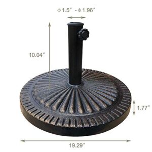 EliteShade USA Umbrella Base Umbrella Stand Heavy Duty Market Patio Outdoor Umbrella Holder,Dark Copper