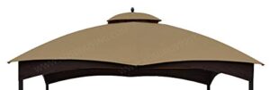 alisun replacement canopy top for lowe’s 10′ x 12′ gazebo #tpgaz17-002c (golden brown canopy top only)