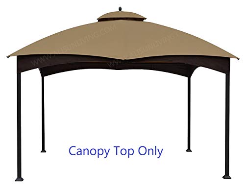 ALISUN Replacement Canopy Top for Lowe's 10' x 12' Gazebo #TPGAZ17-002C (Golden Brown Canopy Top Only)