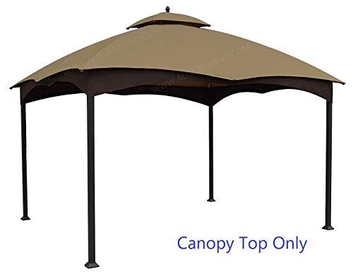 ALISUN Replacement Canopy Top for Lowe's 10' x 12' Gazebo #TPGAZ17-002C (Golden Brown Canopy Top Only)