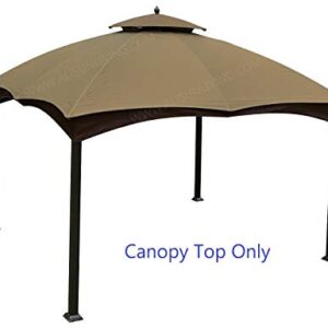 ALISUN Replacement Canopy Top for Lowe's 10' x 12' Gazebo #TPGAZ17-002C (Golden Brown Canopy Top Only)