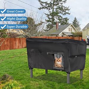 Rilime Outdoor Cat House Cover,cat Houses for Outdoor Cats Weatherproof Protector 35" L*22.5" W*19.7" H(Only Cover)