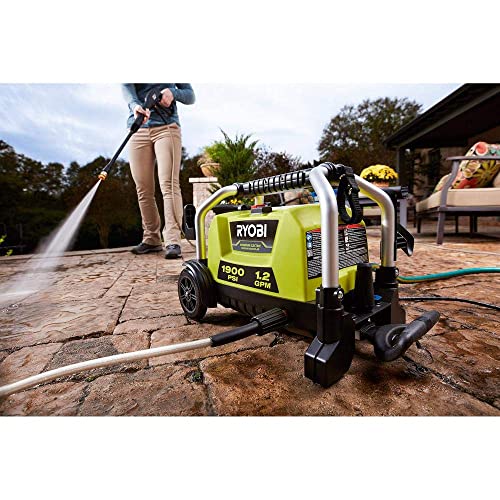 RYOBI RY1419MTVNM 1900 PSI 1.2 GPM Cold Water Wheeled Electric Pressure Washer