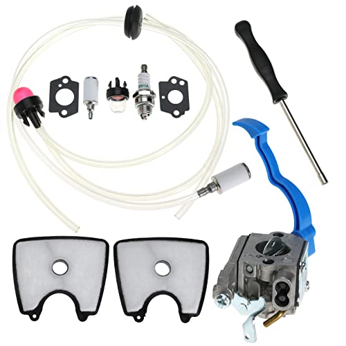 Carburetor with Air Filter Fuel Line Kit for Husqvarna 125B 125BX 125BVX Jonsered B2126 BV2126 Leaf Blower Trimmer Replace Zama C1Q-W37 545081811 545112101 590460102