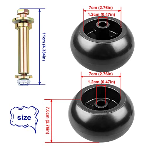 Anti Scalp Deck Wheel Kit Compatible with Bad Boy 022-5234-98 for Toro 1-603299 68-2730 for Kubota K5351-42110 K5371-42110 for Husqvarna 539 10 26-43 for Lawn-Boy 1-603299 68-2730 4 Pack