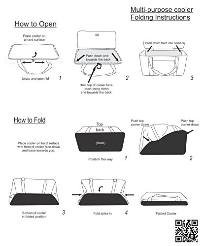 Picnic at Ascot 64 Can Capacity Semi Rigid Collapsible Leakproof Cooler- Designed & Quality Approved in the USA