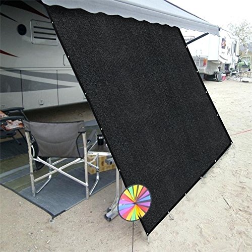 Shatex 8x14ft RV Awning Shade with 90% Privacy Screen Free Kit, Black