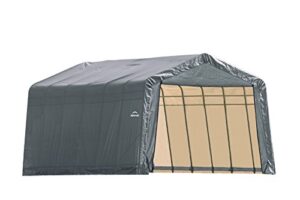 shelterlogic 90243 grey 12’x28’x10′ peak style shelter