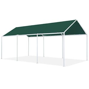 abccanopy 10×20 ft carport garage car boat shelter party tent,forest green