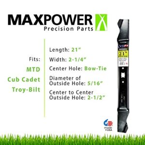 Maxpower 331538B Mower Blades, Replaces OEM # 942-0641, Black