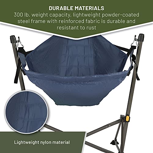 Timber Ridge 7.48" x 39.37" Padded Portable Folding Hammock Chair, Blue