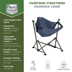 Timber Ridge 7.48" x 39.37" Padded Portable Folding Hammock Chair, Blue