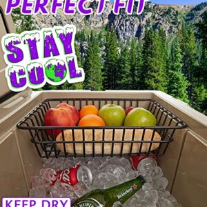 2-Pack Cooler Basket for YETI Tundra Haul, Double Cooler Rack for Double Storage, Dry-Goods Basket for YETI Wheeled Coolers