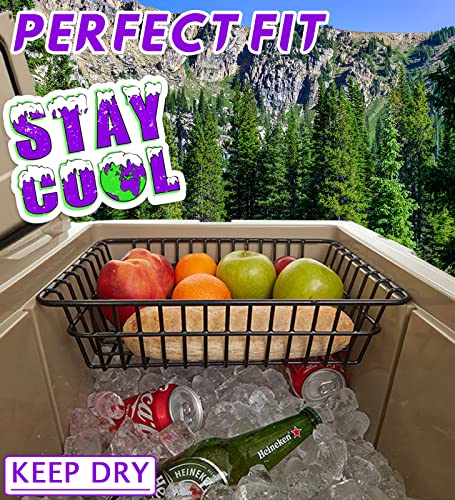 2-Pack Cooler Basket for YETI Tundra Haul, Double Cooler Rack for Double Storage, Dry-Goods Basket for YETI Wheeled Coolers