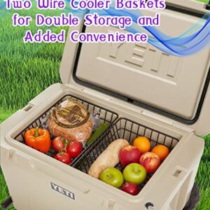 2-Pack Cooler Basket for YETI Tundra Haul, Double Cooler Rack for Double Storage, Dry-Goods Basket for YETI Wheeled Coolers