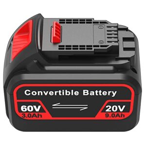 rocivic replace for dewalt 20v/60v battery 9.0ah, compatible with dewalt dcb609 dcb606 dcb612 lithium-ion battery and chargers, fit with dewalt 20v/60v cordless power tools