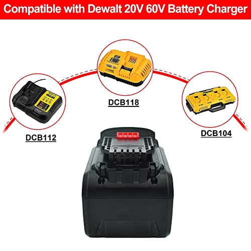 Rocivic Replace for Dewalt 20V/60V Battery 9.0Ah, Compatible with Dewalt DCB609 DCB606 DCB612 Lithium-Ion Battery and Chargers, Fit with Dewalt 20V/60V Cordless Power Tools