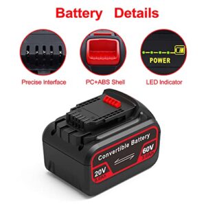 Rocivic Replace for Dewalt 20V/60V Battery 9.0Ah, Compatible with Dewalt DCB609 DCB606 DCB612 Lithium-Ion Battery and Chargers, Fit with Dewalt 20V/60V Cordless Power Tools