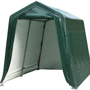 ERGOMASTER 7 Ft x 12 Ft Outdoor Carport Patio Storage Shelter Metal Frame and Waterproof Ripstop Cover for Motorcycle and ATV Car