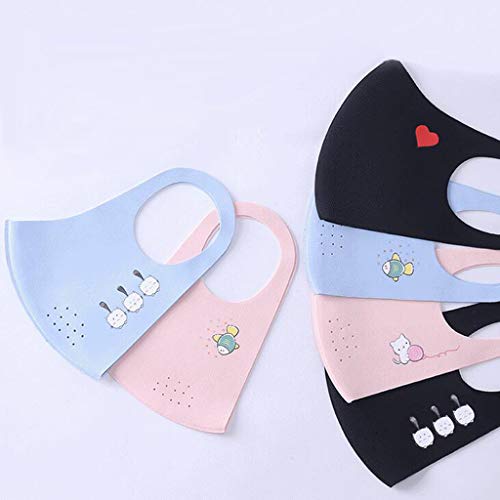 PENATE 1PC Children's Fashion Summer Breathable Face Bandanas Thin Cute Printing Washable Facemasks -Ship Fron USA