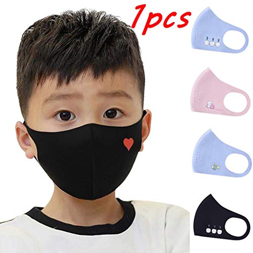 PENATE 1PC Children's Fashion Summer Breathable Face Bandanas Thin Cute Printing Washable Facemasks -Ship Fron USA