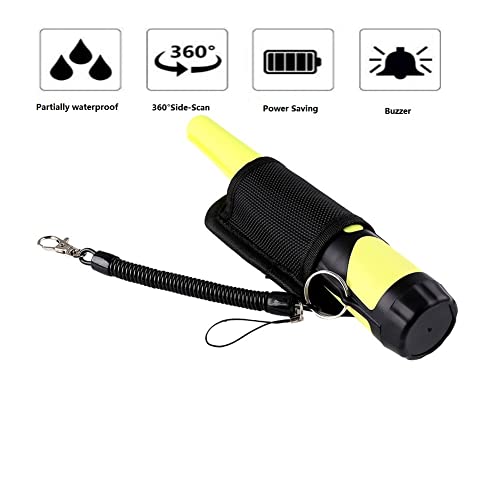 Metal Detector Pinpointer Waterproof,LCD Display with High Sensitivity,360° Scanning,Sound/Vibration Indication（Three Mode） Holster/Hanging Wire