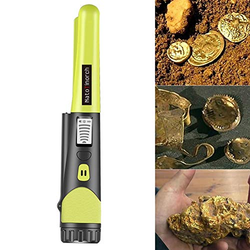 Metal Detector Pinpointer Waterproof,LCD Display with High Sensitivity,360° Scanning,Sound/Vibration Indication（Three Mode） Holster/Hanging Wire