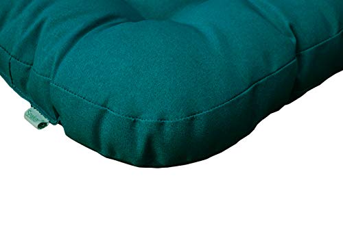 Sewker Outdoor/Indoor Tufted Wicker Seat Cushions, 19" x 19" for Patio Chair Furniture Set of 2 - Teal