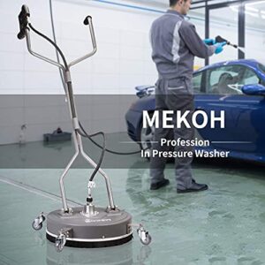 MEKOH Pressure Washer Surface Cleaner 20-Inch, Power Washer Accessories 4000 PSI, Driveway Pressure Washer Attachment with 3/8 Inch Quick Connect, 4 GPM for Sidewalks