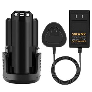 shentec 3000ｍah 12v max lithium-ion b812-03 replacement battery compatible with dremel 8200 8220 and 8300 cordless tools (12v charger include)