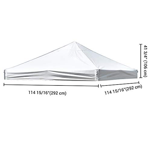 Yescom 9.6x9.6ft Canopy Replacement Top EZ Pop Up Cover Instant Patio Pavilion Gazebo Sunshade Tent Oxford Cover Outdoor