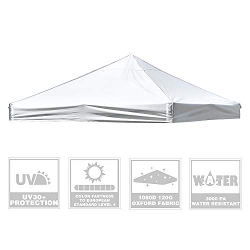 Yescom 9.6x9.6ft Canopy Replacement Top EZ Pop Up Cover Instant Patio Pavilion Gazebo Sunshade Tent Oxford Cover Outdoor